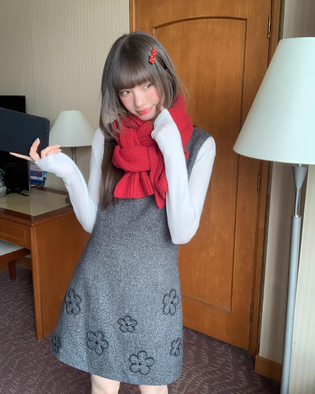 Hem Flower Design Skirt Dress BU0062