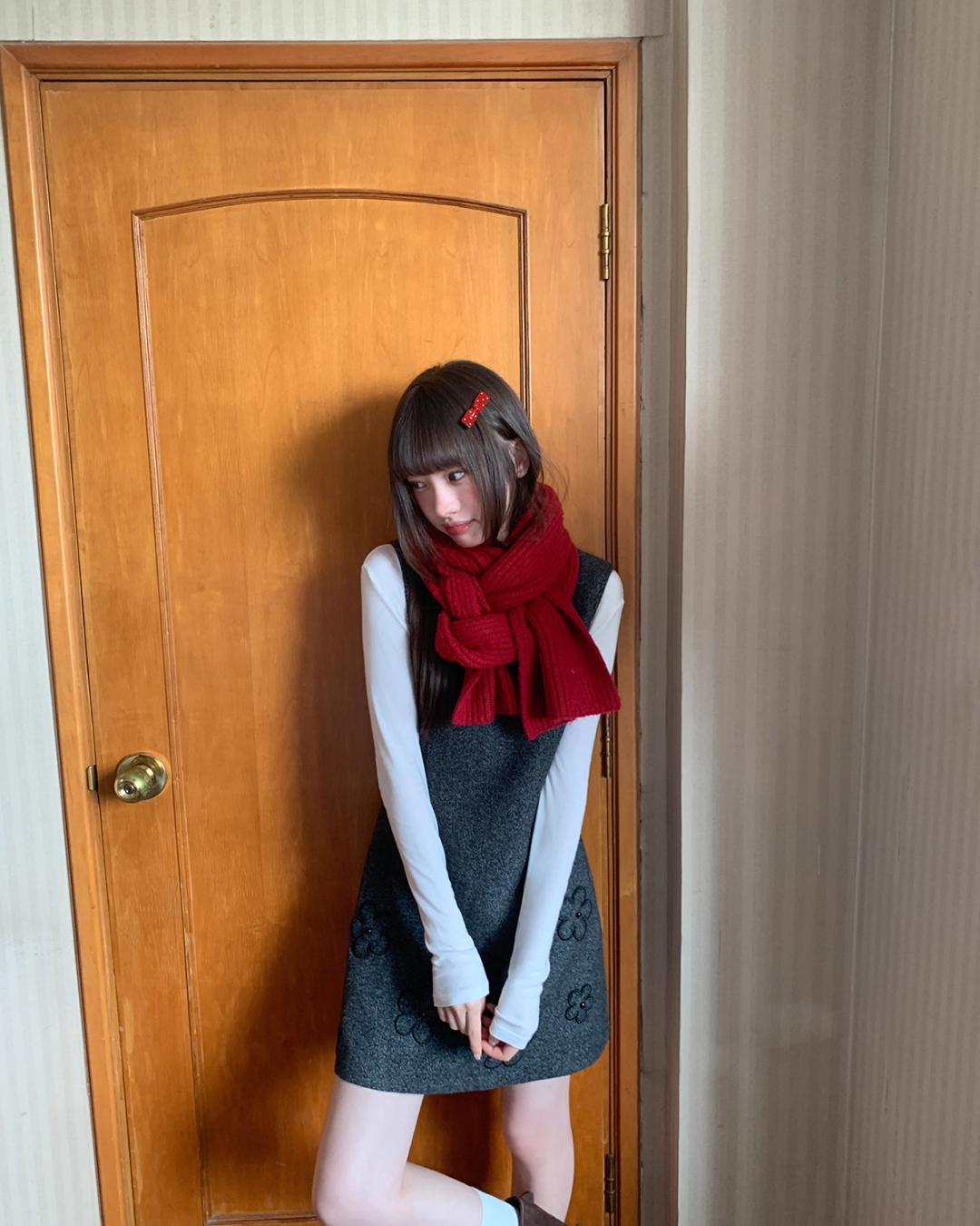 Hem Flower Design Skirt Dress BU0062