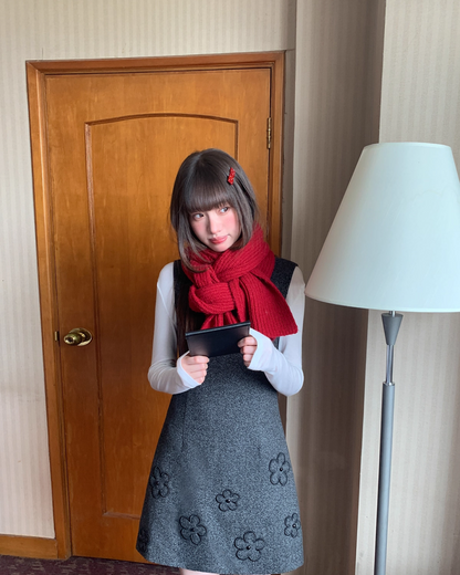 Hem Flower Design Skirt Dress BU0062