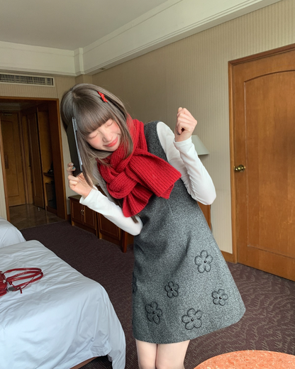 Hem Flower Design Skirt Dress BU0062