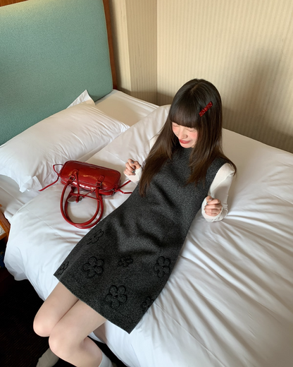 Hem Flower Design Skirt Dress BU0062