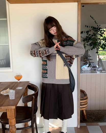 Middle Pleated Skirt BU0063