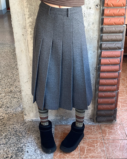 Middle Pleated Skirt BU0063