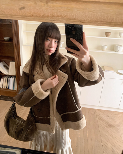 Short Botton Boa Jacket BU0065