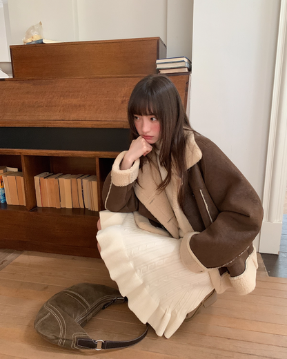 Short Botton Boa Jacket BU0065