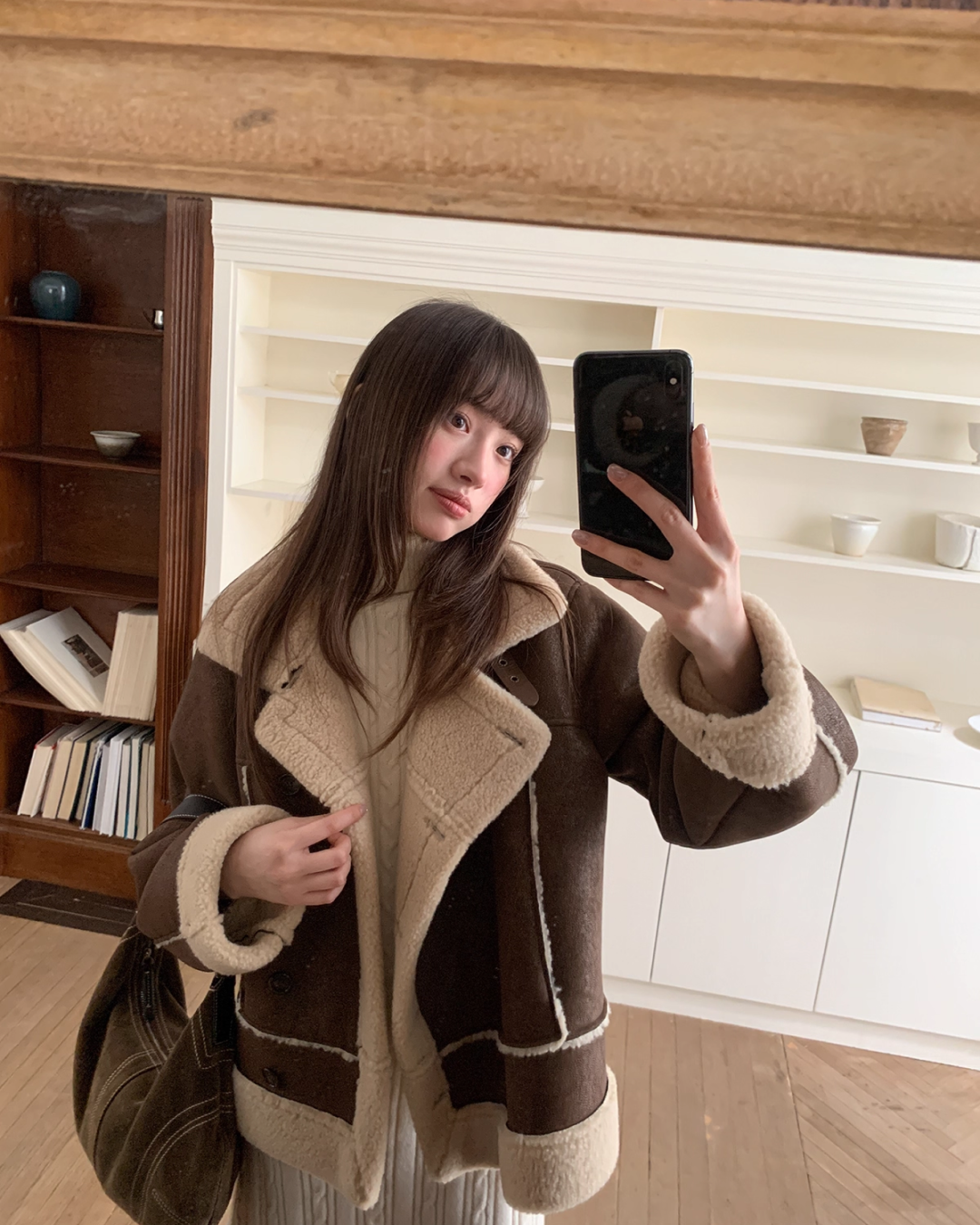 Short Botton Boa Jacket BU0065