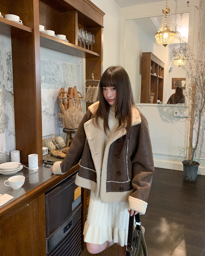 Short Botton Boa Jacket BU0065