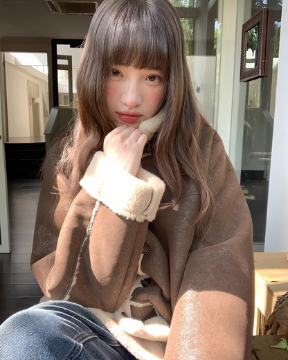 Short Botton Boa Jacket BU0065