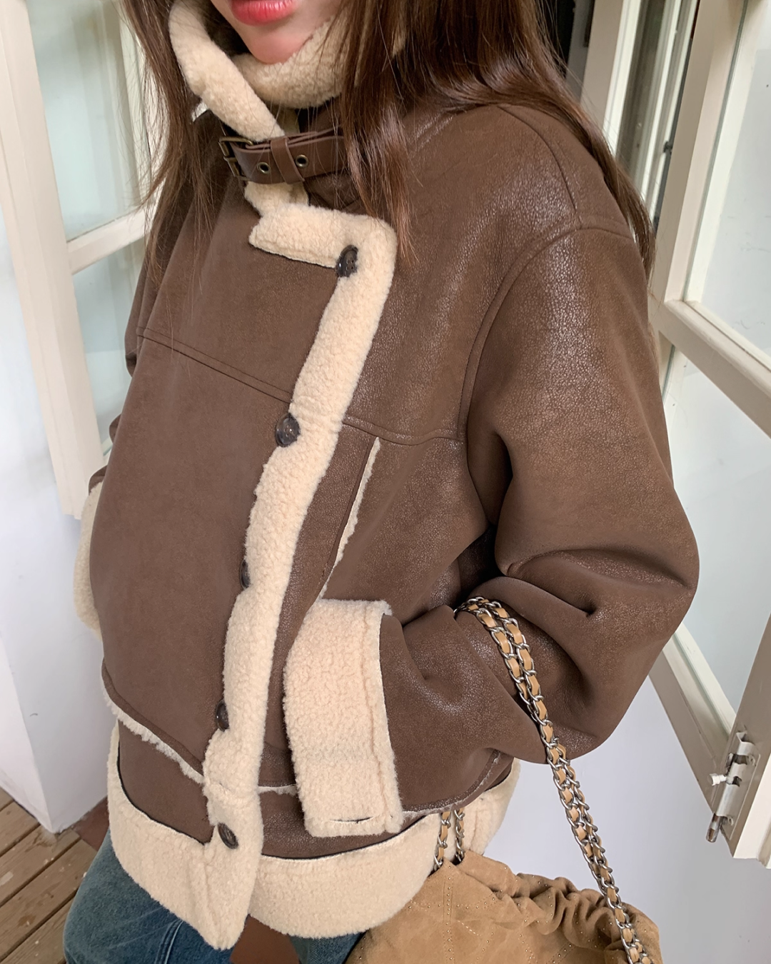 Short Botton Boa Jacket BU0065