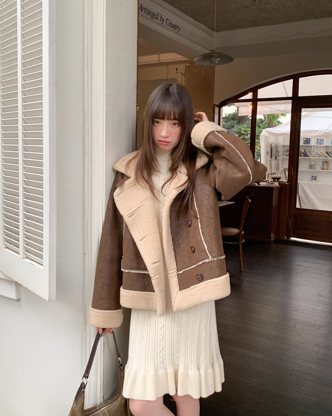 Short Botton Boa Jacket BU0065