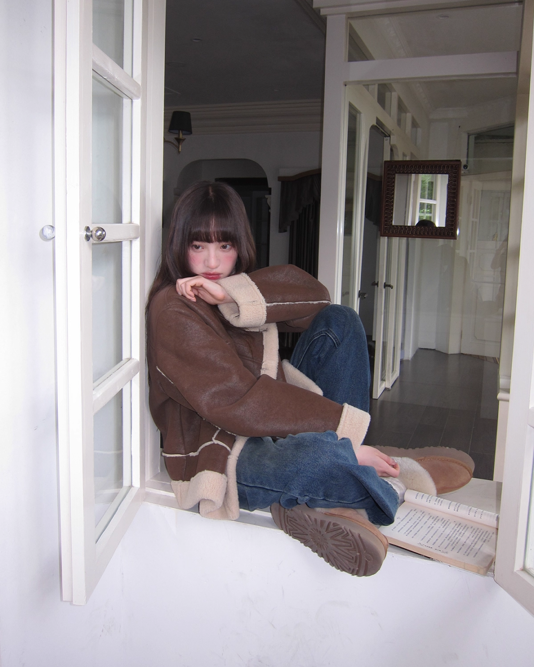 Short Botton Boa Jacket BU0065