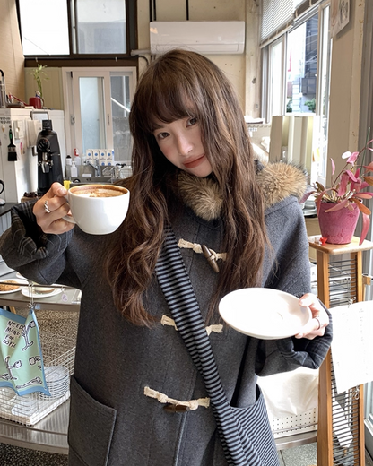 Long Boa Lining Check Outer BU0066