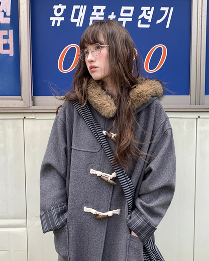 Long Boa Lining Check Outer BU0066