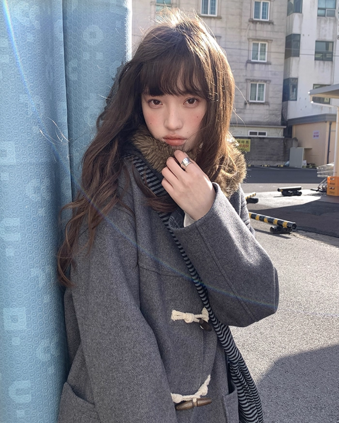 Long Boa Lining Check Outer BU0066