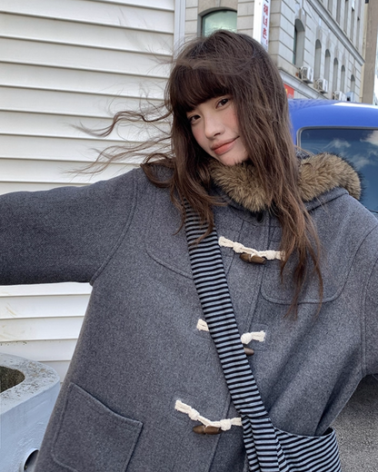 Long Boa Lining Check Outer BU0066