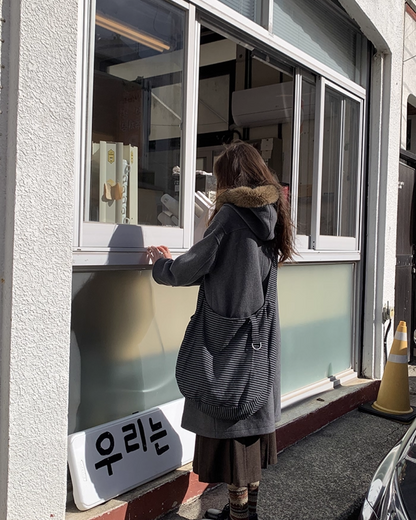 Long Boa Lining Check Outer BU0066