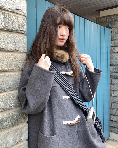 Long Boa Lining Check Outer BU0066