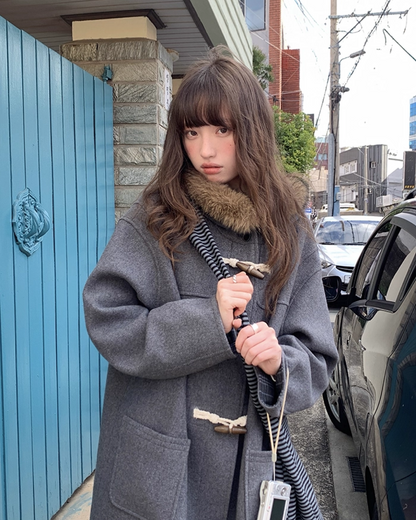 Long Boa Lining Check Outer BU0066