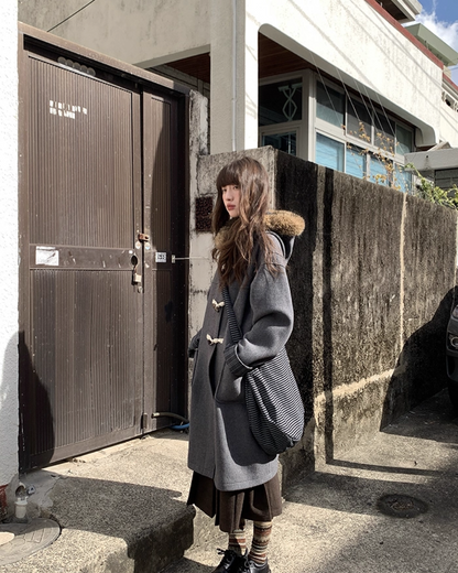 Long Boa Lining Check Outer BU0066