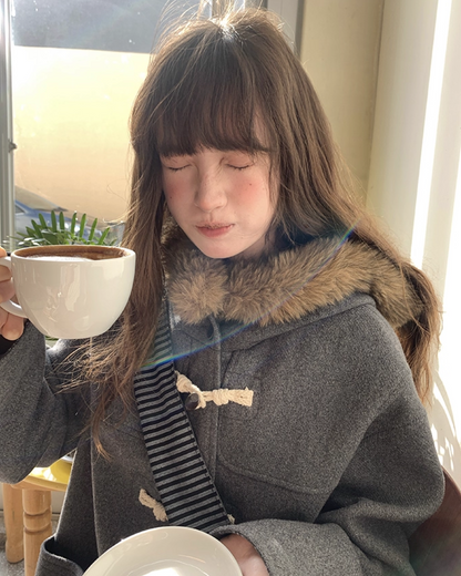 Long Boa Lining Check Outer BU0066