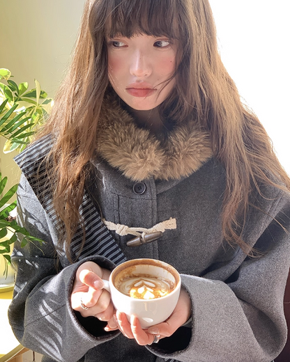 Long Boa Lining Check Outer BU0066