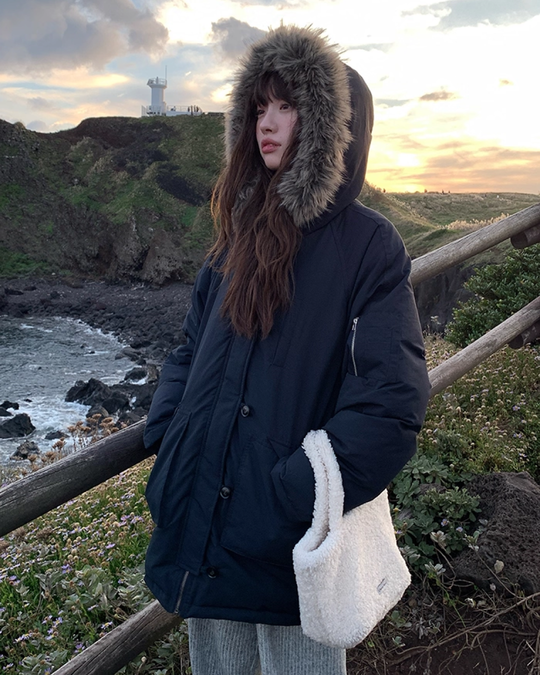 Boa Hood Long Coat BU0068