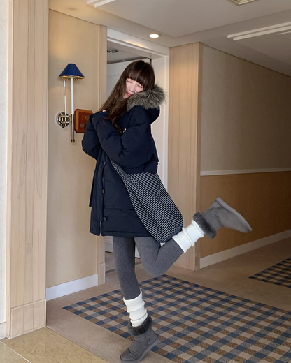 Boa Hood Long Coat BU0068