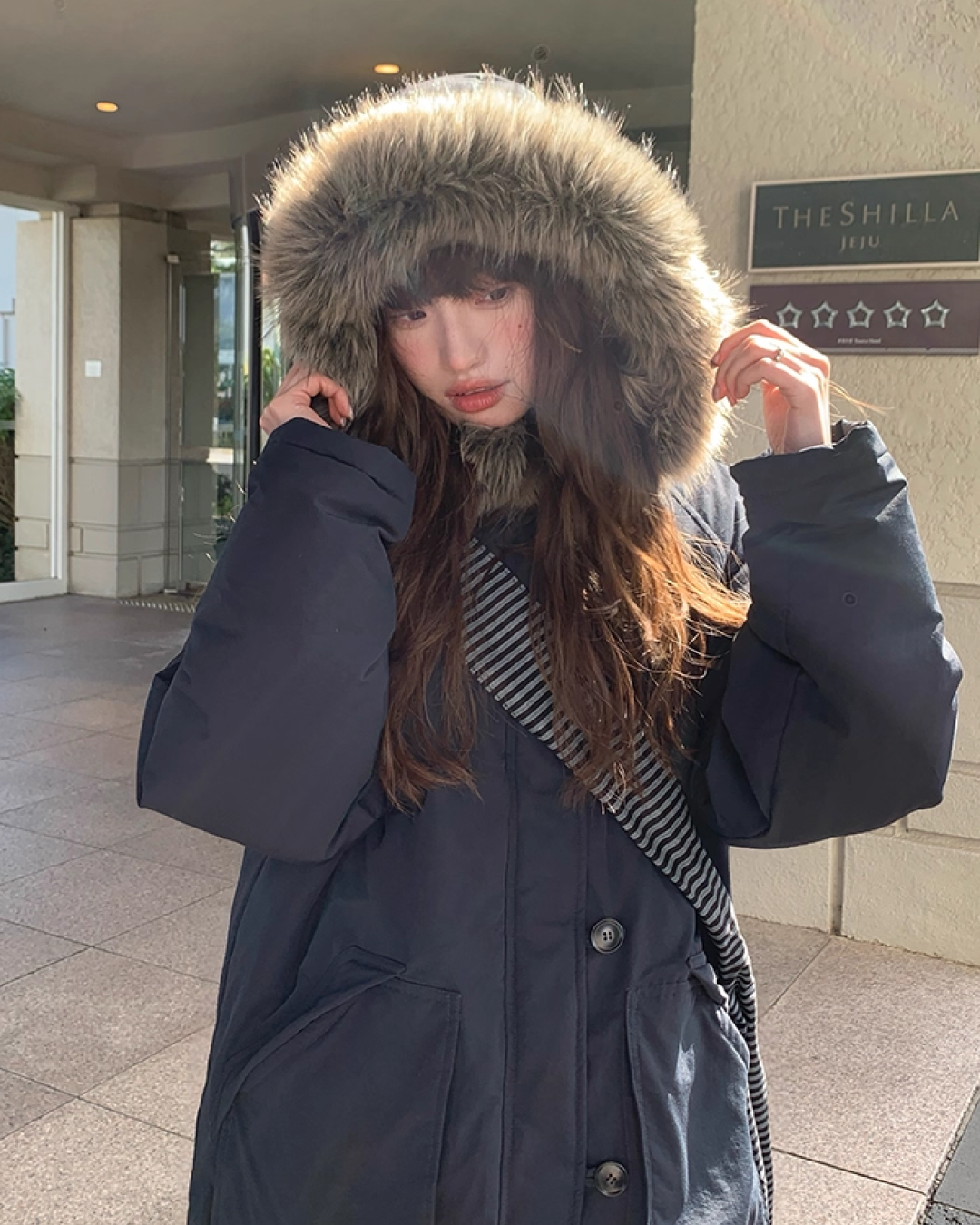 Boa Hood Long Coat BU0068