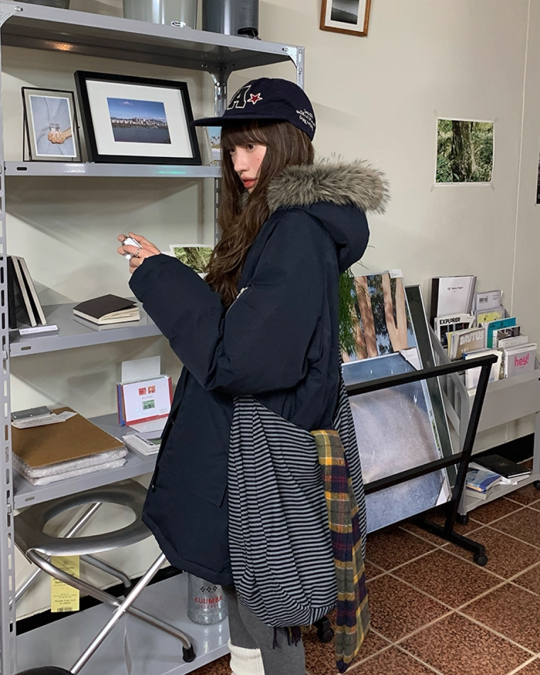 Boa Hood Long Coat BU0068