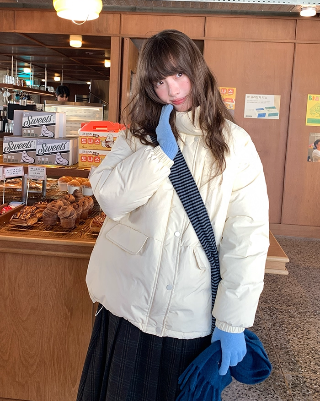 High Neck Button Down Jacket BU0072