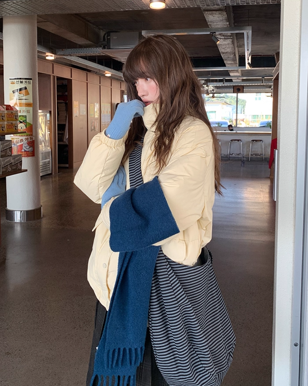 High Neck Button Down Jacket BU0072