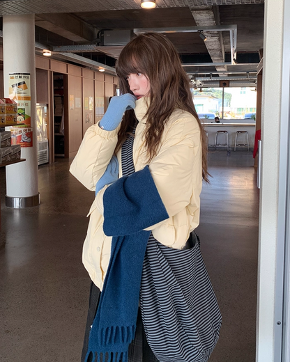 High Neck Button Down Jacket BU0072