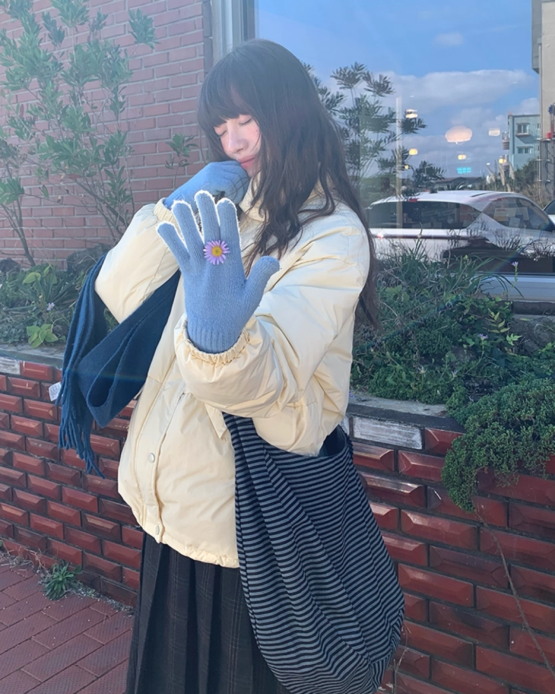 High Neck Button Down Jacket BU0072