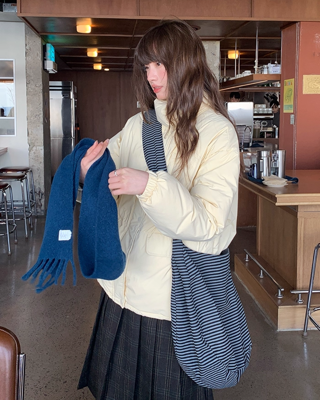 High Neck Button Down Jacket BU0072