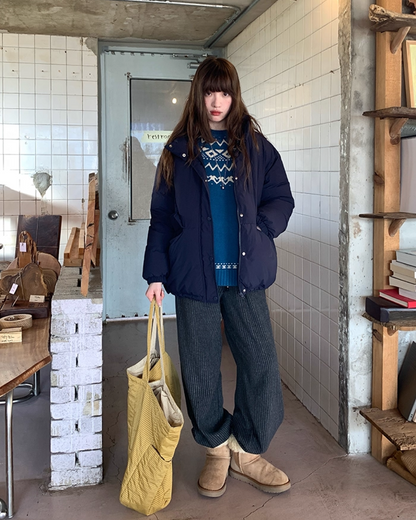 High Neck Button Down Jacket BU0072