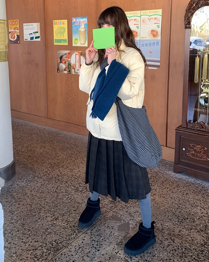 High Neck Button Down Jacket BU0072