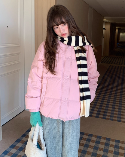Plaid Pattern Hood Button Down Jacket BU0073