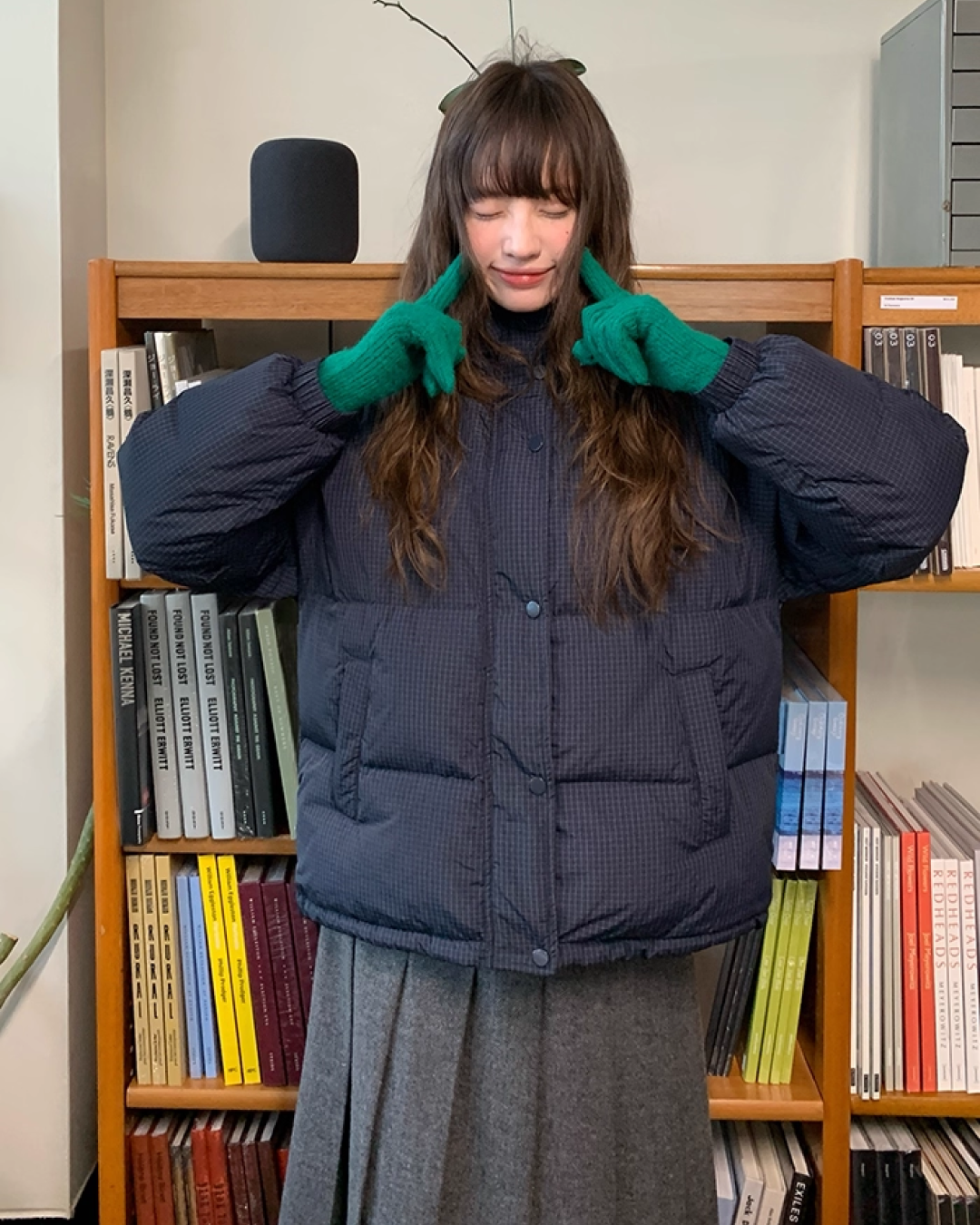 Plaid Pattern Hood Button Down Jacket BU0073