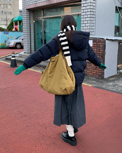 Plaid Pattern Hood Button Down Jacket BU0073