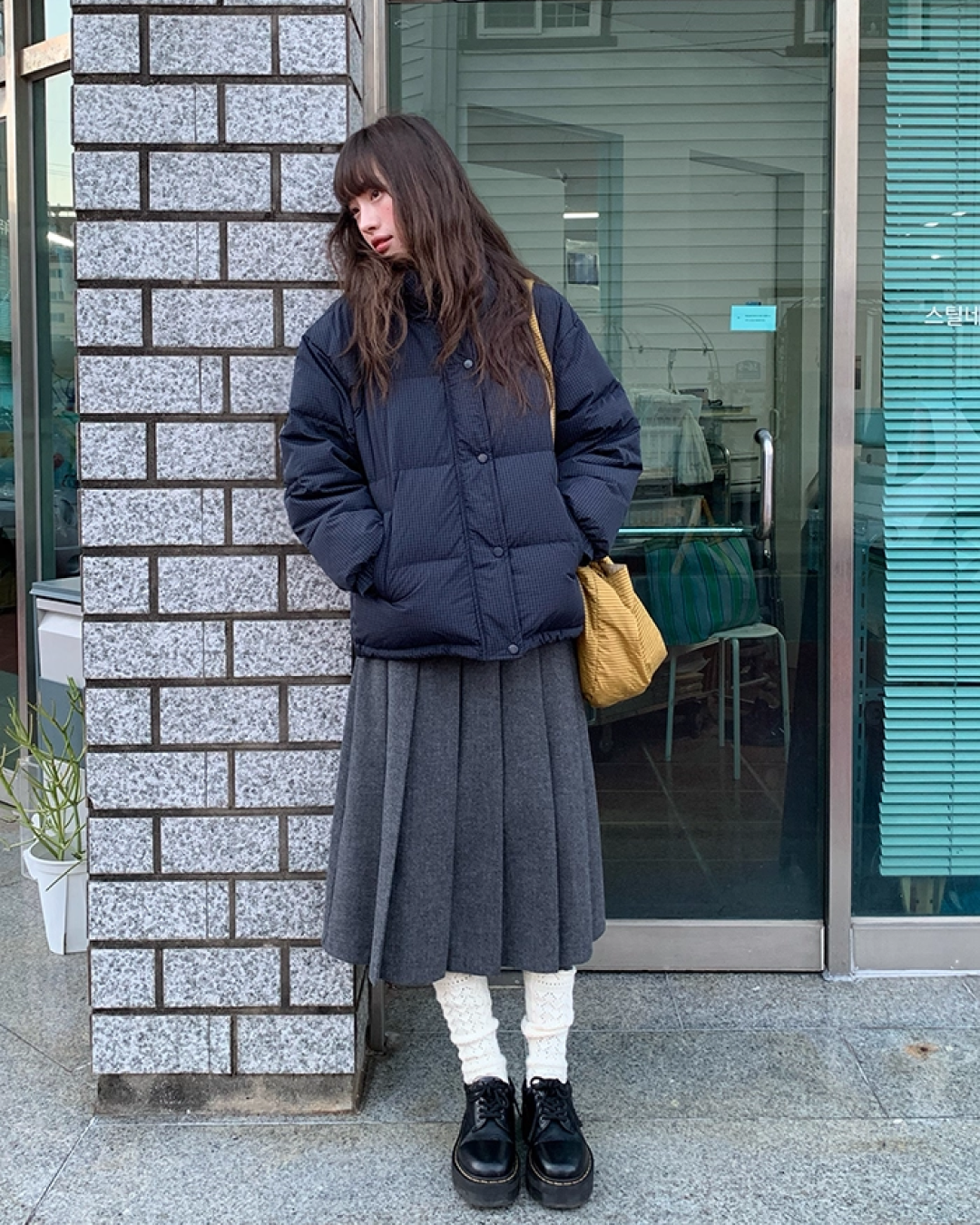 Plaid Pattern Hood Button Down Jacket BU0073
