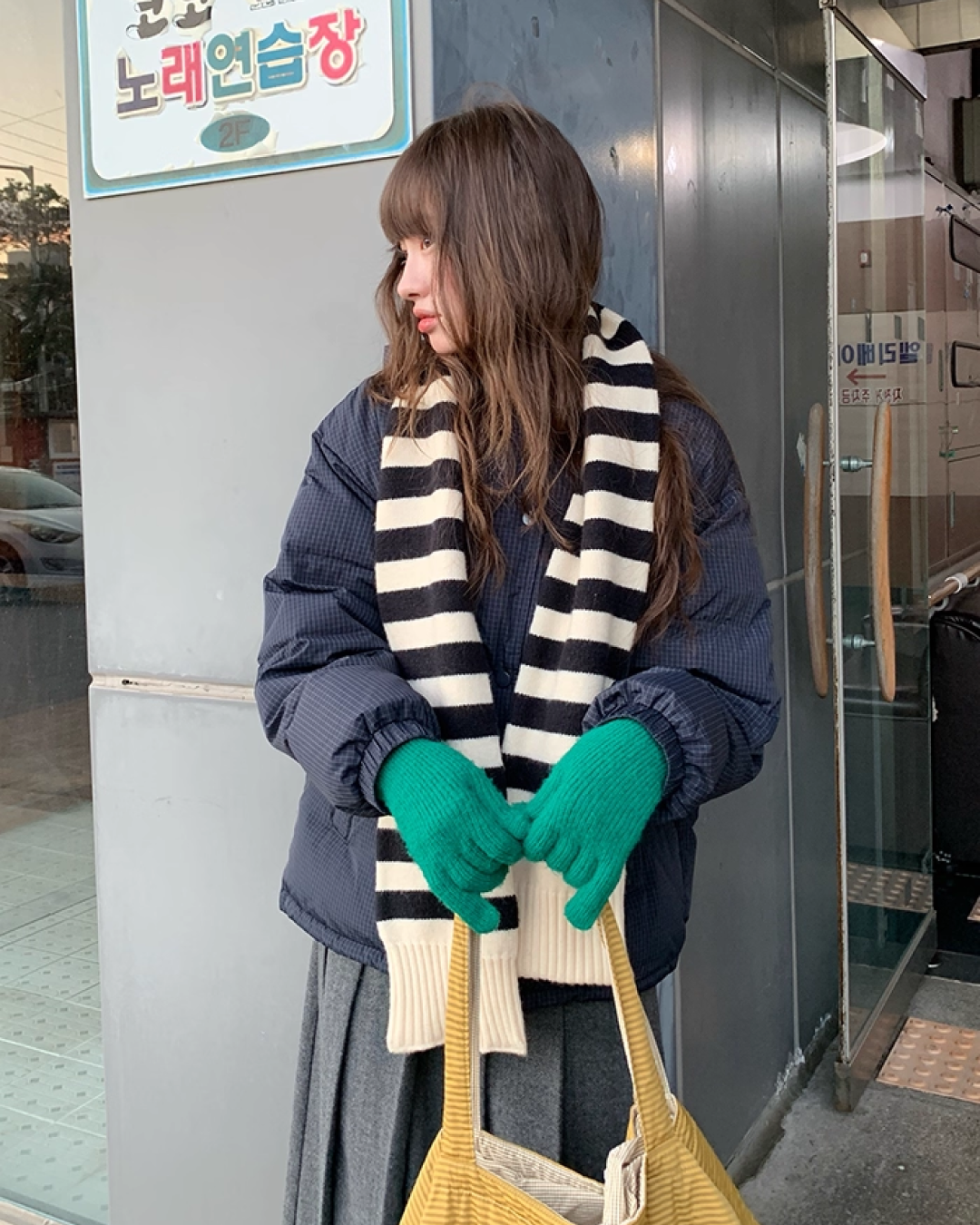 Plaid Pattern Hood Button Down Jacket BU0073