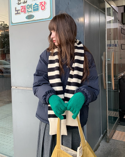 Plaid Pattern Hood Button Down Jacket BU0073