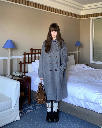 Double-breasted Long Coat BU0074