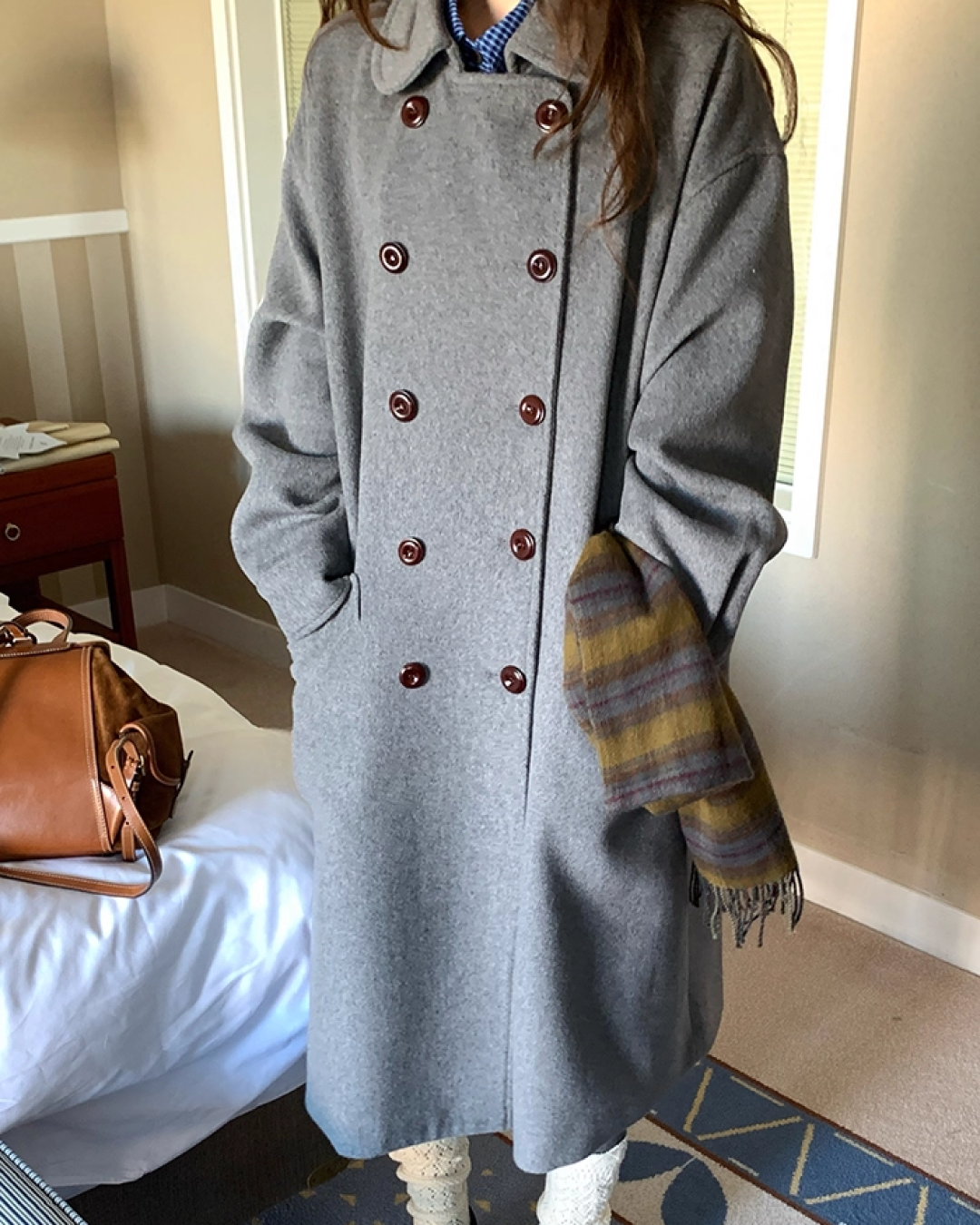 Double-breasted Long Coat BU0074