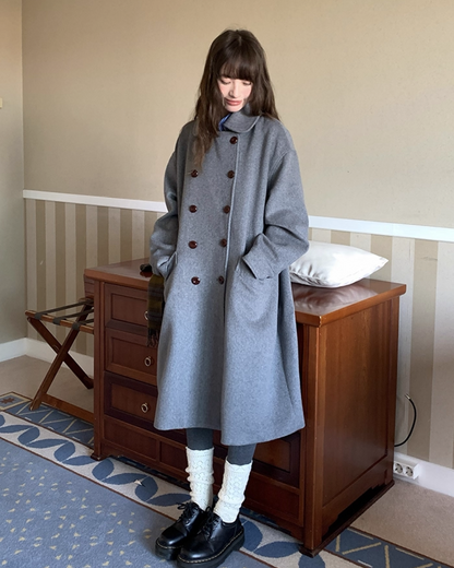 Double-breasted Long Coat BU0074
