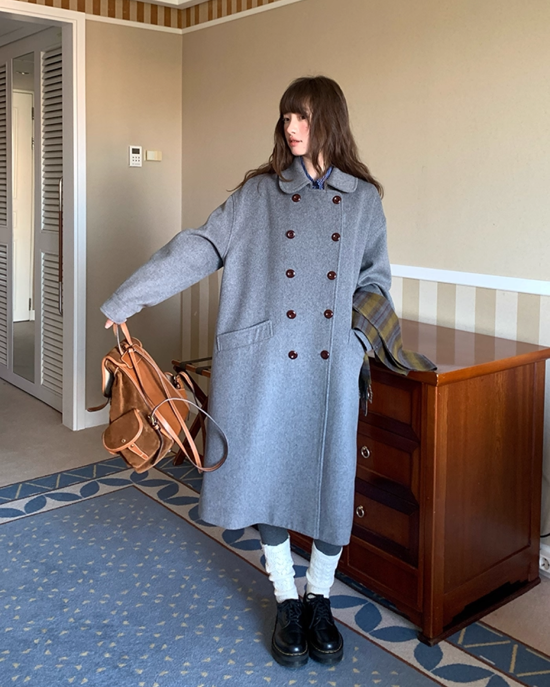 Double-breasted Long Coat BU0074