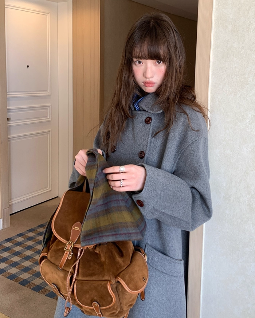 Double-breasted Long Coat BU0074