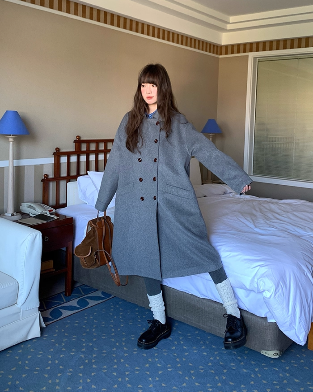 Double-breasted Long Coat BU0074