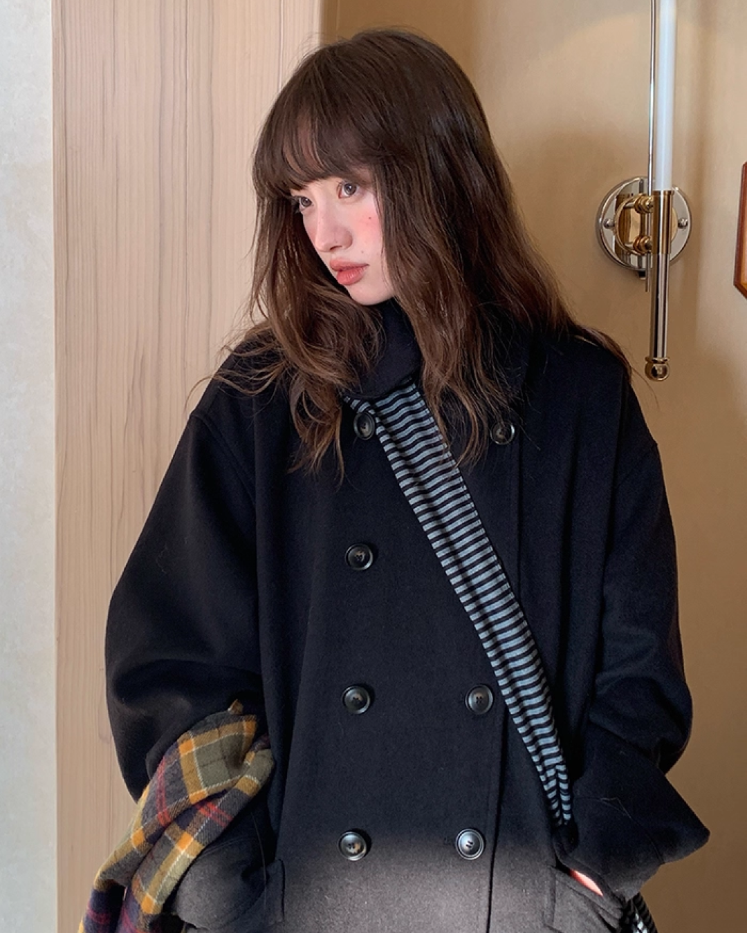 Double-breasted Long Coat BU0074