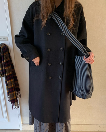 Double-breasted Long Coat BU0074